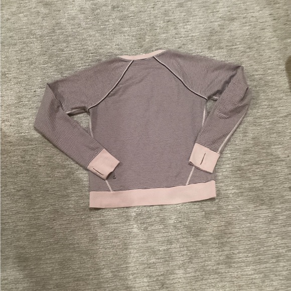 lululemon athletica Tops - lululemon athletica Striped Sweatshirt in Pink and Gray